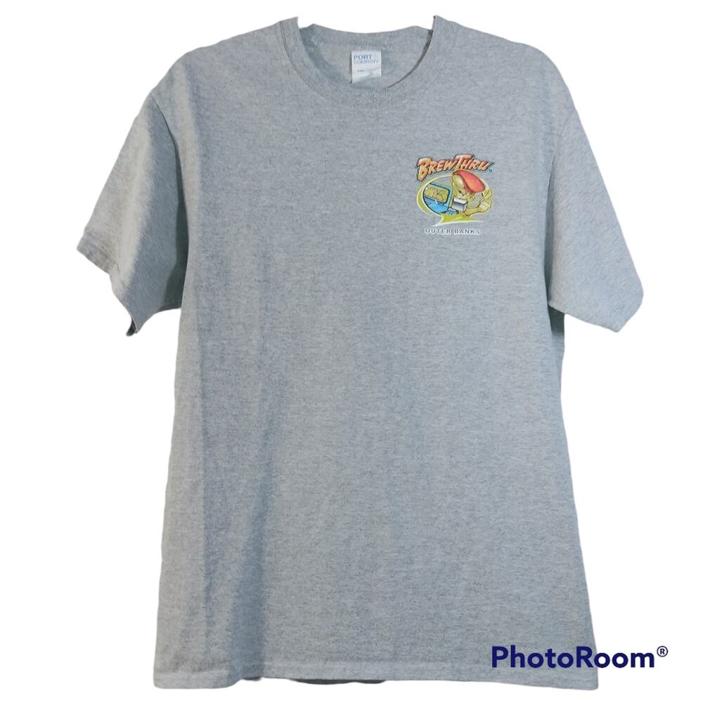 Brew Thru Outer Banks 2021 Gray Short Sleeve Tee M